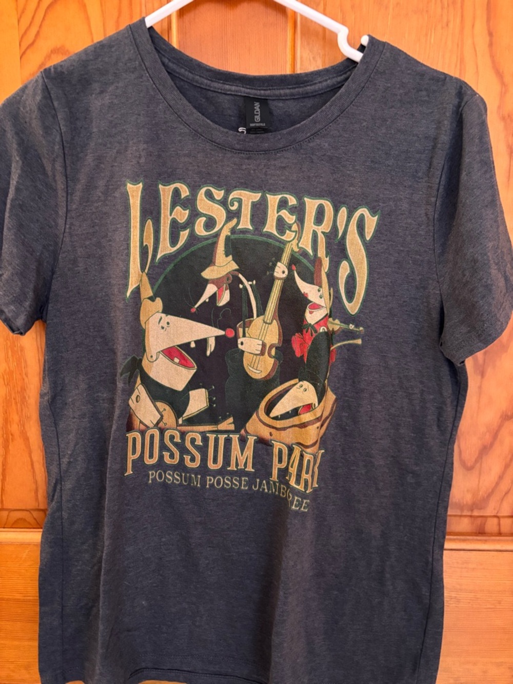 Disney A Goofy Movie Charcoal Gray Lester's Possum Park Graphic Tee